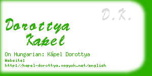 dorottya kapel business card
