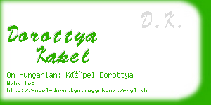 dorottya kapel business card